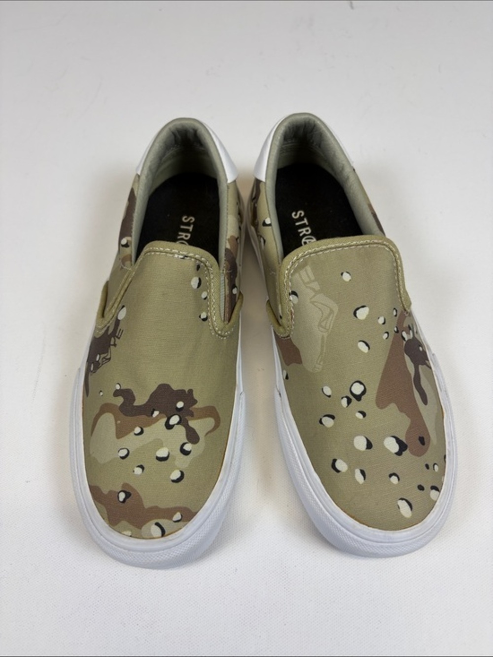 STRAYE VENTURA TROOPER CAMO SLIP ON SKATE SHOES MENS 5.5 WOMENS 7